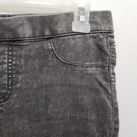 No Boundaries leggings Medium 7/9 acid wash elastic pull on waist jean style - Picture 4 of 15